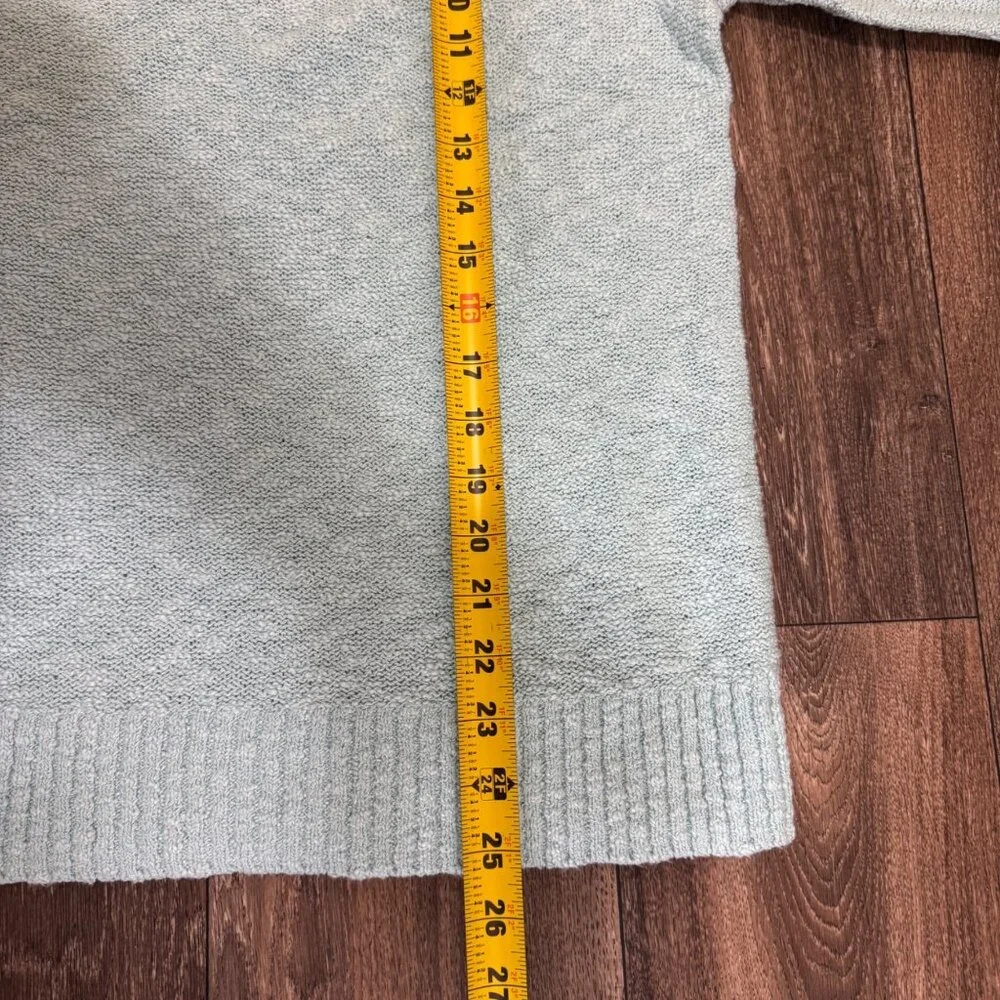 L.L.Bean Sweater Women’s M Medium Turquoise Rollneck Midweight Cotton Slub NWT - Picture 6 of 8